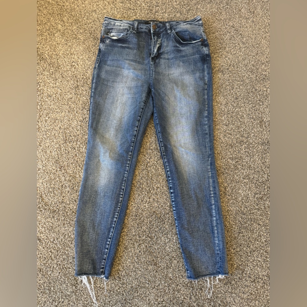 Judy Blue Womens Jeans Blue Size 29 Relaxed Fit Raw Hem